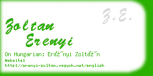 zoltan erenyi business card